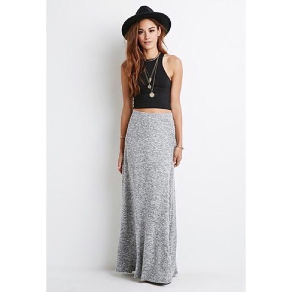 Gray Maxi Skirt